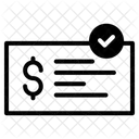 Scheckzahlung Symbol