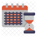 Schedule Calendar Hourglass Icon