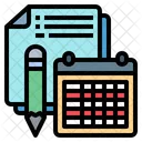 Schedule Education Time And Date Icon