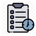 Clipboard Time Check Icon