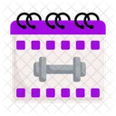 Gym Workout Exercising Icon