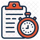 Schedule Clipboard Stopwatch Icon