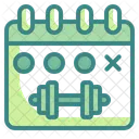 Schedule Calendar Dumbbell Icon