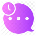 Schedule Message Chat Box Clock Icon