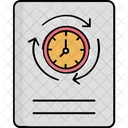 Schedule Sheet Clock File Icon