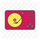 Medien Audio Flachliniensymbol Set Symbol