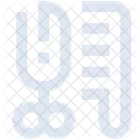 Schere Kamm Schneiden Symbol