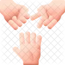 Schere Stein Papier Geste Hand Symbol