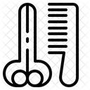 Schere und Kamm  Symbol
