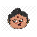 Indische Tante Emoji Symbol