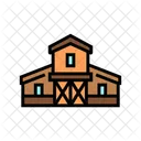 Scheune Pferd Zucht Symbol