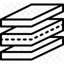 Schichten Flocken Stratum Symbol