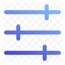 Schieberegler Optionen Filter Symbol