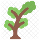 Schiefer Baum  Symbol