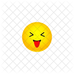 Schielendes Gesicht mit Zungen-Smiley Emoji Symbol