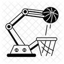 Schusshilfe Robotik Dunking Symbol