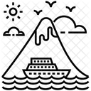 Schiff Kreuzfahrt Wassertransport Symbol