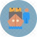 Schiffsmakler Fracht Schiff Icon