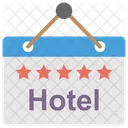 Schild Wegweiser Hotel Symbol