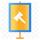 Zeichen Auktion Plakat Icon