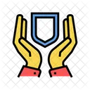 Hand Halten Schild Icon