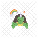 Schildkrote Einhorn Regenbogen Symbol