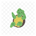Schildkrote Liegend Suss Symbol