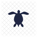 Schildkrote Silhouette Dunkelblau Symbol