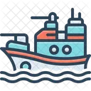Schlachtschiff Kriegsschiff Krieg Symbol