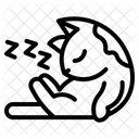 Schlafende Katze Katze Tier Symbol