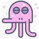 Schlafender Oktopus Oktopus Schlaf Symbol