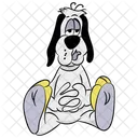 Schlaffer Hund Welpe Hundecartoon Symbol