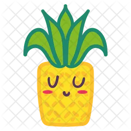 Schläfrige Ananas Emoji Symbol