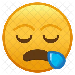 Verschlafenes Gesicht Emoji Symbol