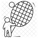 Schlager Badmintonschlager Tennisschlager Symbol