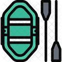 Aufblasbar Boot Strand Symbol