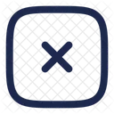 Schliessen Quadrat Kreuz Entfernen Symbol