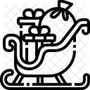 Schlitten Gezogen Schlitten Gezogen Weihnachtsmann Symbol