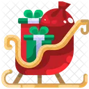 Schlitten Gezogen Schlitten Gezogen Weihnachtsmann Symbol