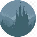 Schloss Nacht Horror Symbol