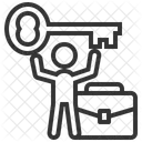 Keyman Erreichen Erfolg Symbol