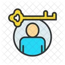 Schlusselperson Schlussel Geschaftsmann Symbol