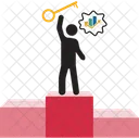 Schlusselperson Schlussel Zum Erfolg Investieren Symbol
