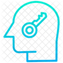 Schlusselperson Schlusselkopf Menschlicher Geist Symbol