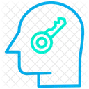 Schlusselperson Schlusselkopf Menschlicher Geist Symbol
