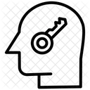 Schlusselperson Schlusselkopf Menschlicher Geist Symbol