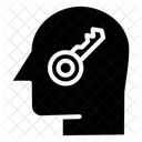 Schlusselperson Schlusselkopf Menschlicher Geist Symbol