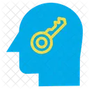 Schlusselperson Schlusselkopf Menschlicher Geist Symbol