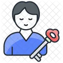 Schlusselperson Schlussel Geschaftsmann Symbol