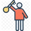 Schlusselperson Schlussel Person Symbol